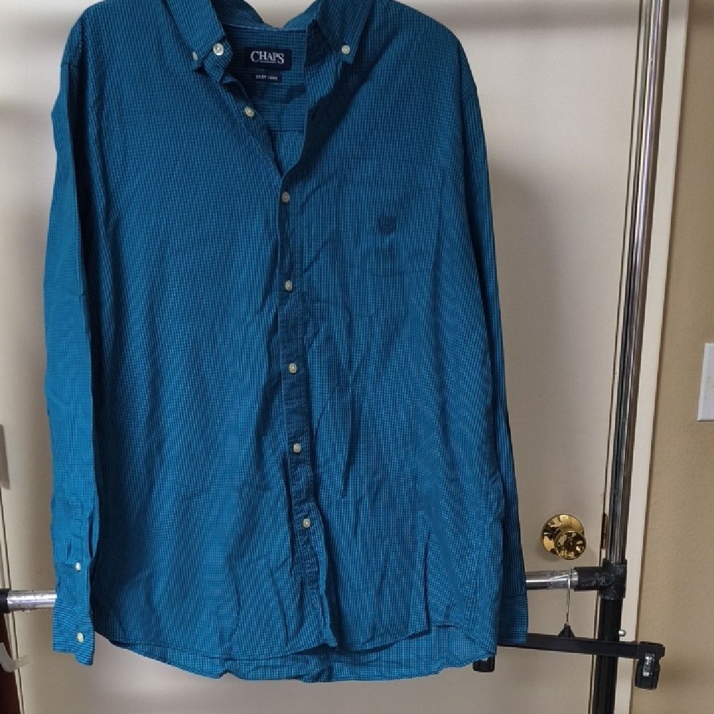 Chaps Blue  Casual Button Down Shirt